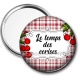 Miroir de poche - cerise