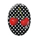 Cabochon Verre Ovale - cerise