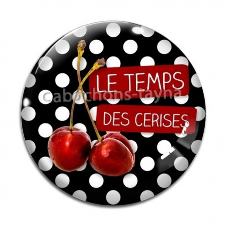 Cabochon Verre - le temps des cerises