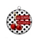 Pendentif Cabochon Argent - le temps des cerises