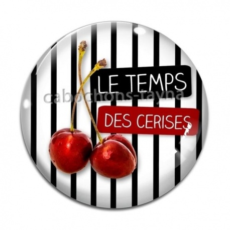 Cabochon Verre - le temps des cerises