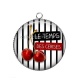 Pendentif Cabochon Argent - le temps des cerises