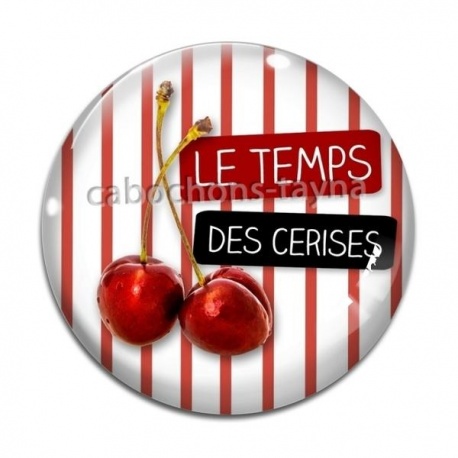 Cabochon Verre - le temps des cerises