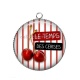 Pendentif Cabochon Argent - le temps des cerises