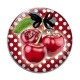 Cabochon Verre - cerise