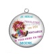 Pendentif Cabochon Argent - je serais peut être un sociable 