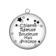 Pendentif Cabochon Argent - chiante râleuse boudeuse mais princesse