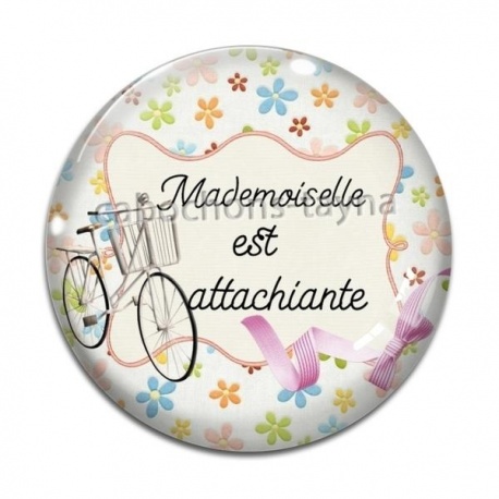 Cabochon Verre - mademoiselle attachiante