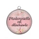 Pendentif Cabochon Argent - mademoiselle est attachiante