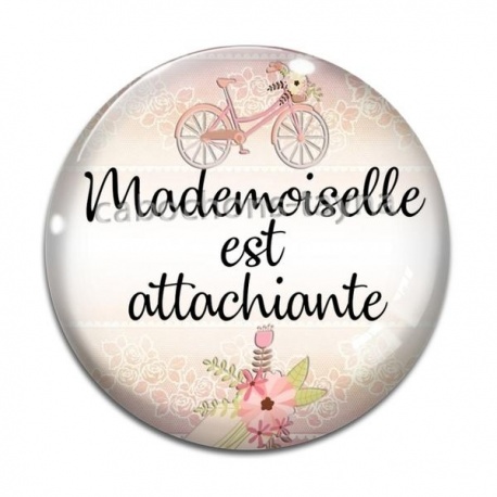 Cabochon Verre - mademoiselle est attachiante