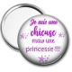 Miroir de poche - petite chieuse mais princesse