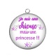 Pendentif Cabochon Argent - petite chieuse mais princesse
