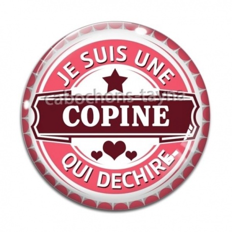 Cabochon Verre - je suis une copine qui déchire