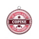 Pendentif Cabochon Argent - je suis une copine qui déchire