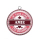 Pendentif Cabochon Argent - je suis une amie qui déchire