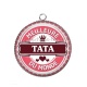 Pendentif Cabochon Argent - meilleure tata du monde