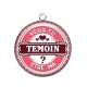 Pendentif Cabochon Argent - veux tu être ma témoin