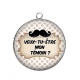 Pendentif Cabochon Argent - veux tu être mon témoin