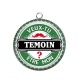 Pendentif Cabochon Argent - veux tu être mon témoin