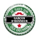 Cabochon Verre - je suis un garçon d'honneur qui déchire