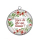 Pendentif Cabochon Argent - veux tu être ma témoin