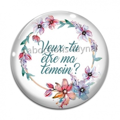 Cabochon Verre - veux tu être ma témoin