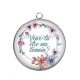 Pendentif Cabochon Argent - veux tu être ma témoin