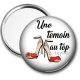 Miroir de poche - une témoin au top