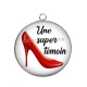 Pendentif Cabochon Argent - une super témoin