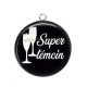 Pendentif Cabochon Argent - super témoin