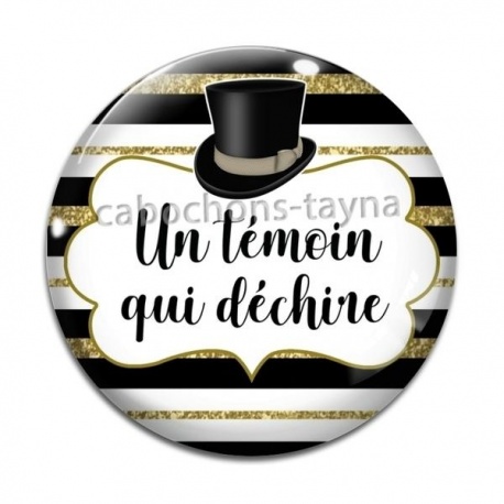 Cabochon Verre - un témoin qui déchire