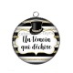 Pendentif Cabochon Argent - un témoin qui déchire