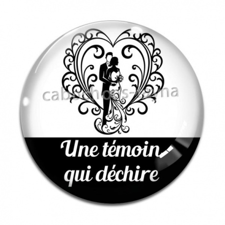 Cabochon Verre - une témoin qui déchire