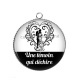 Pendentif Cabochon Argent - une témoin qui déchire