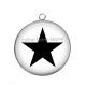 Pendentif Cabochon Argent - étoile