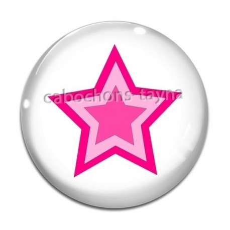 Cabochon Verre - étoile