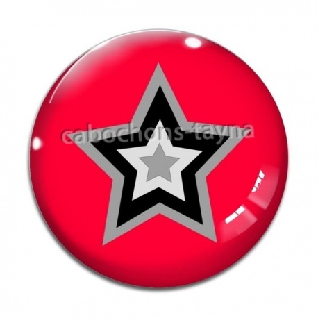 Cabochon Verre - étoile