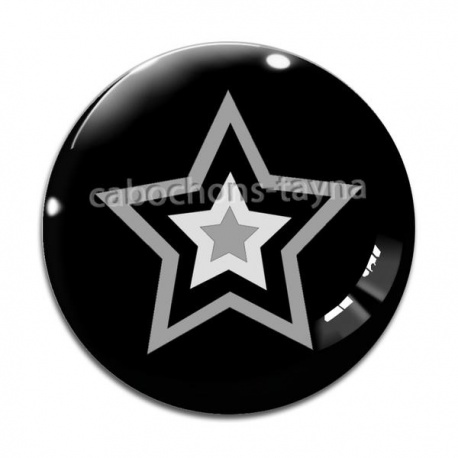 Cabochon Verre - étoile