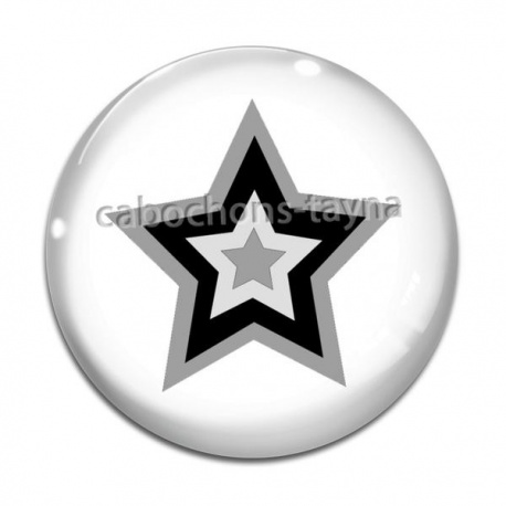 Cabochon Verre - étoile