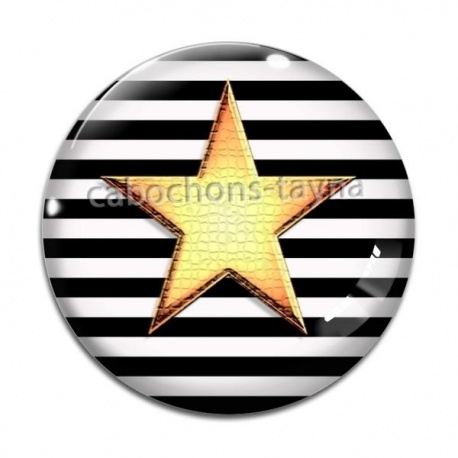 Cabochon Verre - étoile