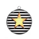 Pendentif Cabochon Argent - étoile
