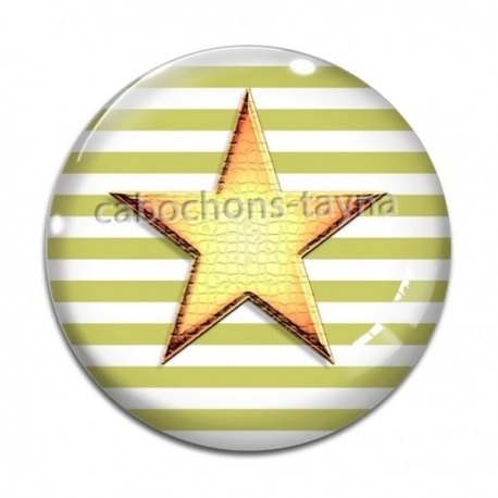 Cabochon Verre - étoile