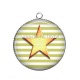 Pendentif Cabochon Argent - étoile