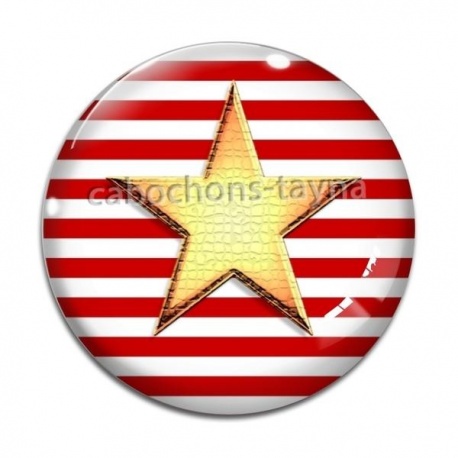 Cabochon Verre - étoile