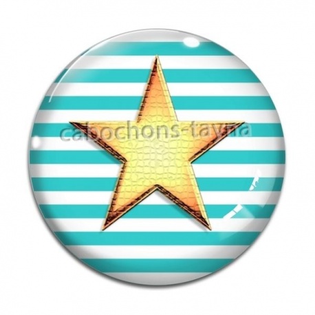 Cabochon Verre - étoile