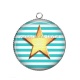 Pendentif Cabochon Argent - étoile