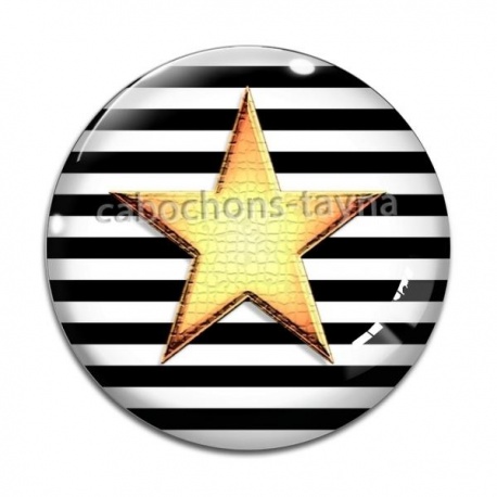 Cabochon Verre - étoile