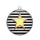 Pendentif Cabochon Argent - étoile