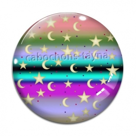 Cabochon Verre - étoile