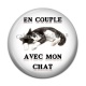 Cabochon Résine - en couple avec mon chat